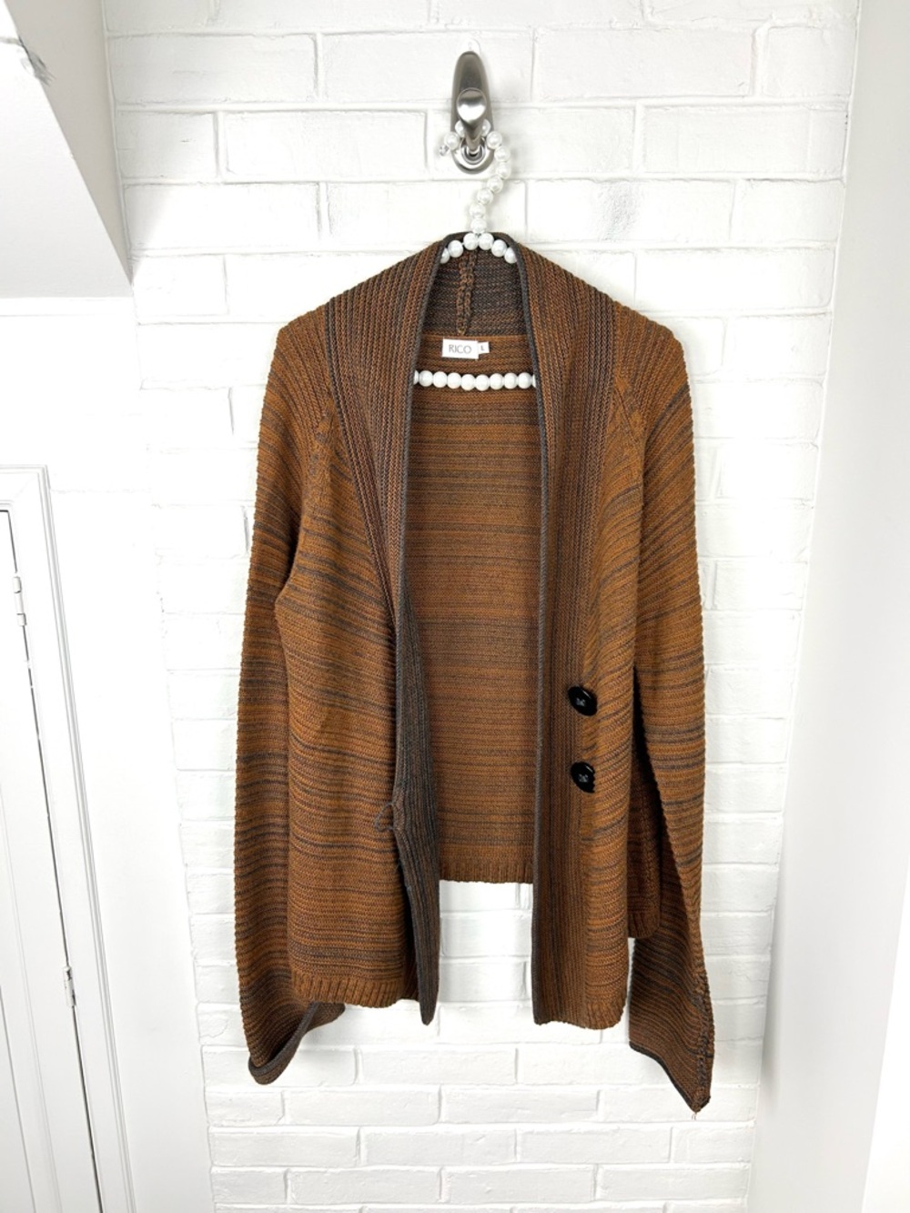 Rico Handmade in Thailand Knit Cardigan Sweater Size L